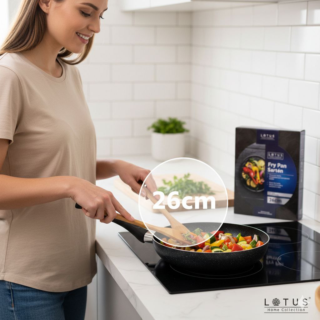 SARTÉN CON REVESTIMIENTO DE MÁRMOL ANTIADHERENTE LOTUS 26CM