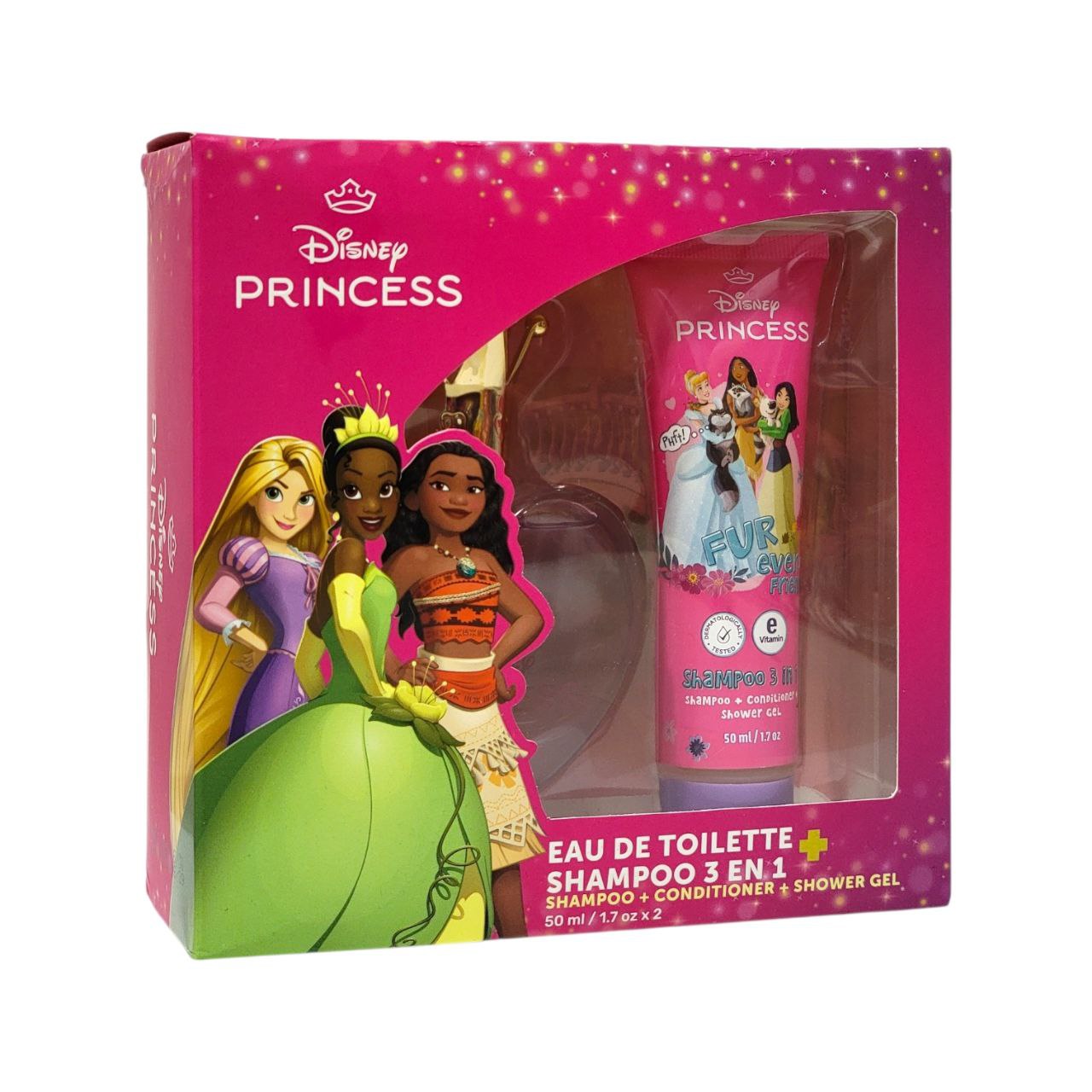 SET DE SHAMPOO 3 EN 1 Y PERFUME DE NIÑA DISNEY PRINCESAS EDT 50ML X 2PCS (M)