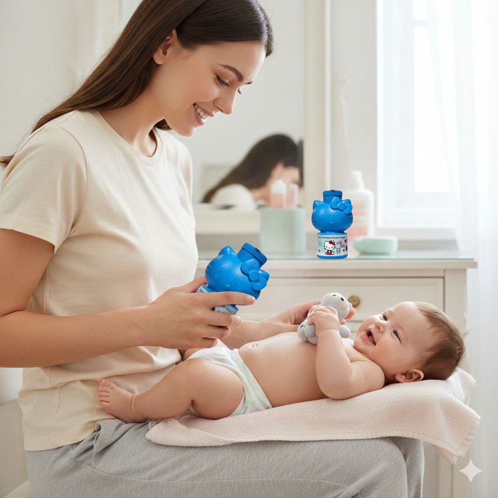 TALCO CORPORAL PARA BEBÉ DE HELLO KITTY 250G