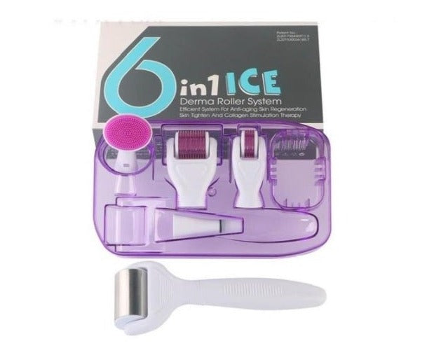 SET DE RODILLOS FACIALES Y CORPORALES 6 EN 1