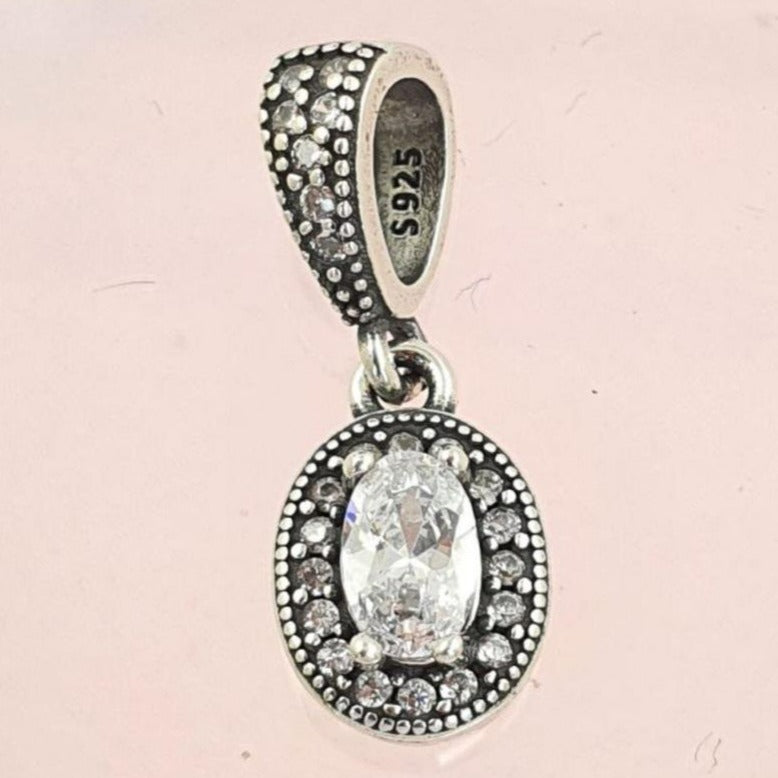 PCHARM2813#3 COLGANTE DE CIRCON TRANSPARENTE EN MEDIO