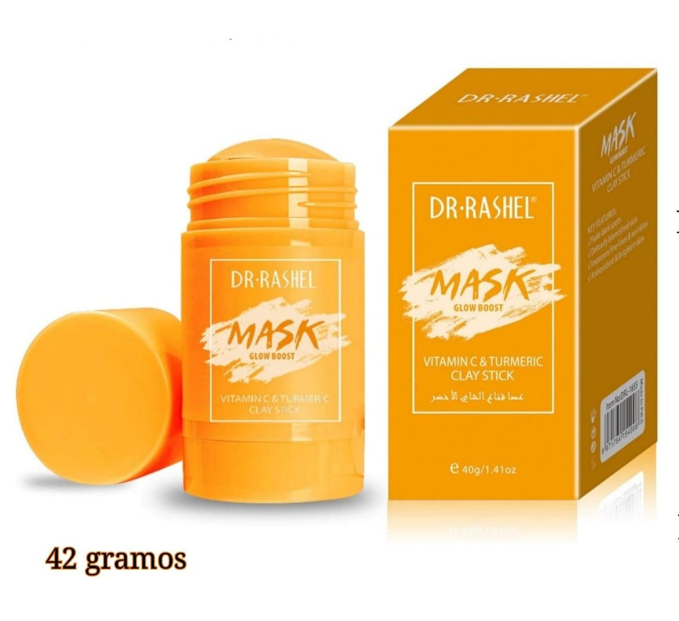 MASCARA EN BARRA, MASCARILLA FACIAL POTENCIDORA DE BRILLO DR RASHEL 40G