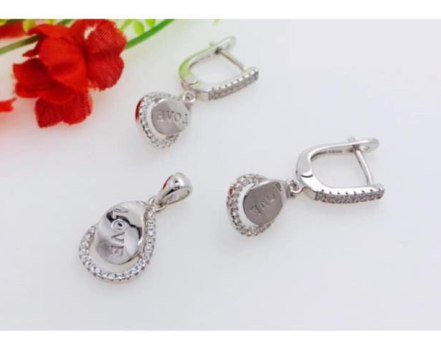 PSET1830 SET GOTA LOVE CON ZIRCONIA BLANCO PLATA 9.25