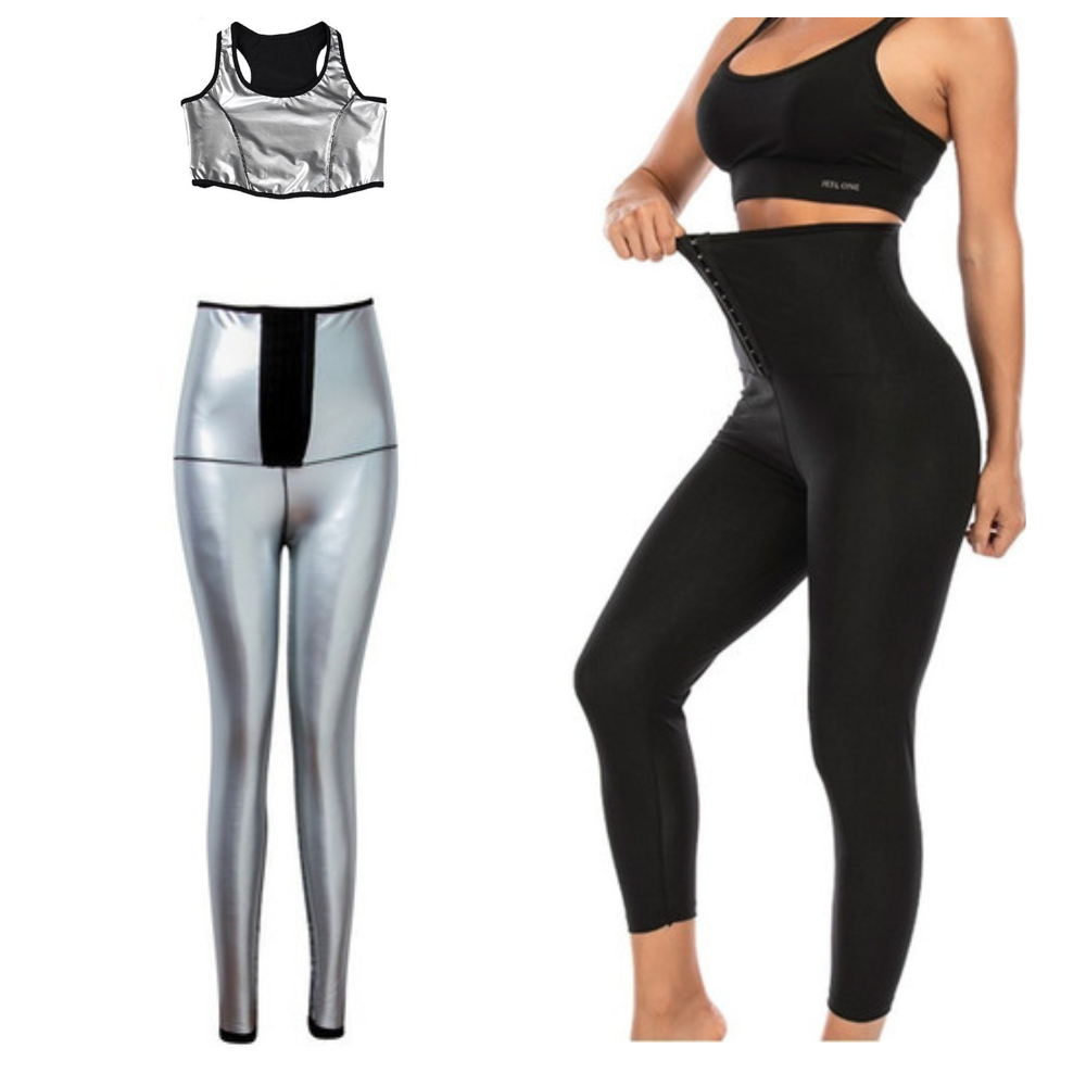 SET DE PANTALON Y CAMISA FITNESS DE SAUNA