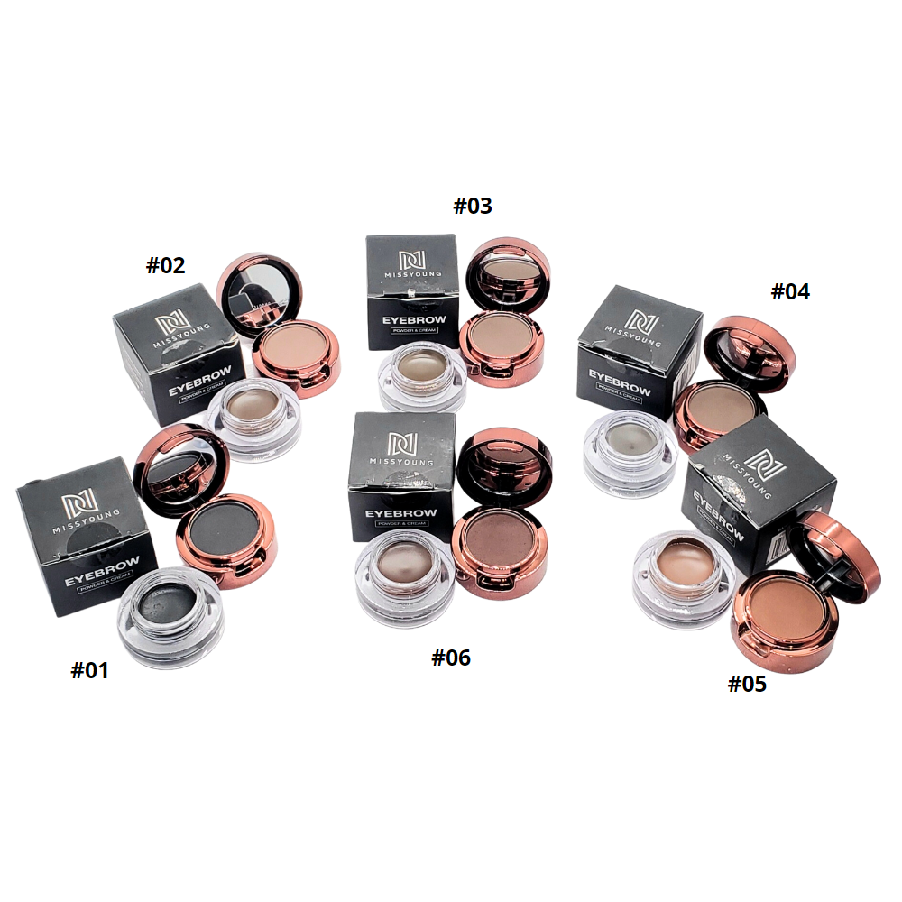 GEL DE CEJAS Y OJOS RESISTENTE AL AGUA 6 TONOS MISSYOUNGN 1.2G + 2.0G