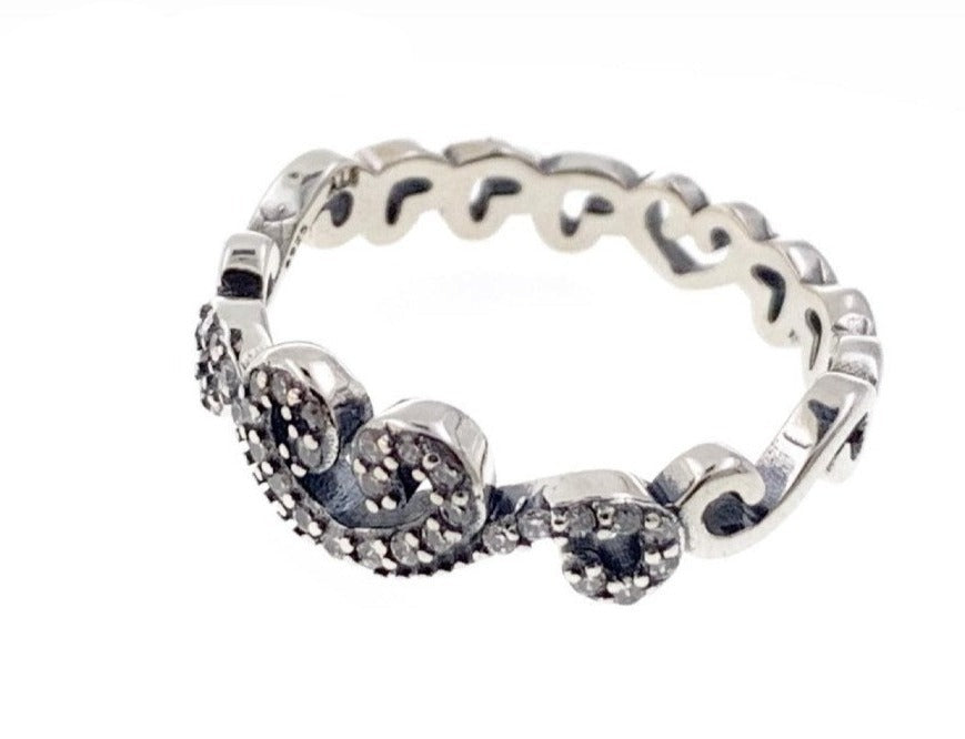 PANI1059 ANILLO DE CORAZONES PANDOERA, PLATA 925