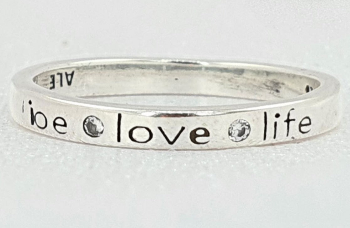 PANI1662 ANILLO CON MENSAJE (VIDA AMOROSA), PLATA 925 AMOR SAN VALENTIN