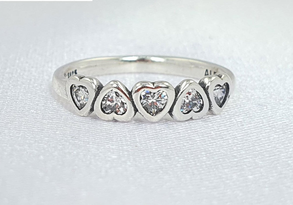 PANI1663 ANILLO DE CORAZONES, PLATA 925