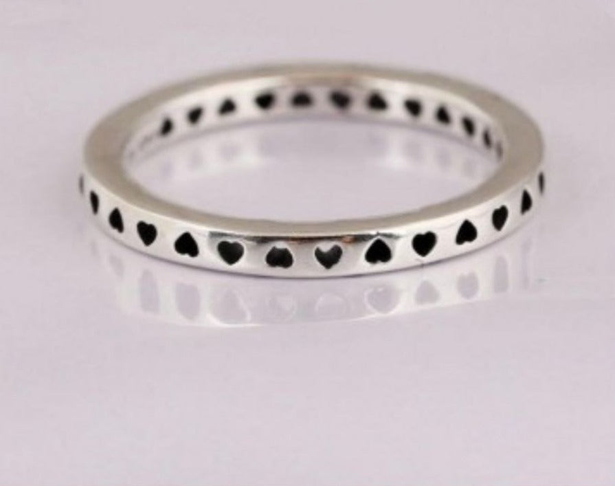 PANI216 ANILLO PANDORA CORAZONES, PLATA 925