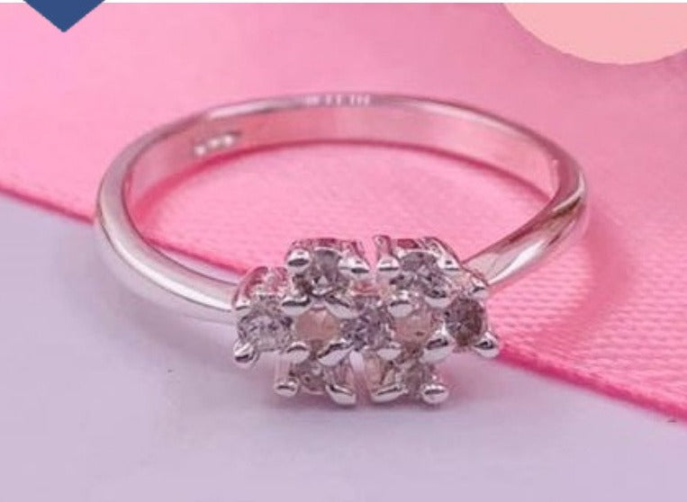 PANI776 ANILLO CIRCONES TRANSPARENTES, PLATA 925