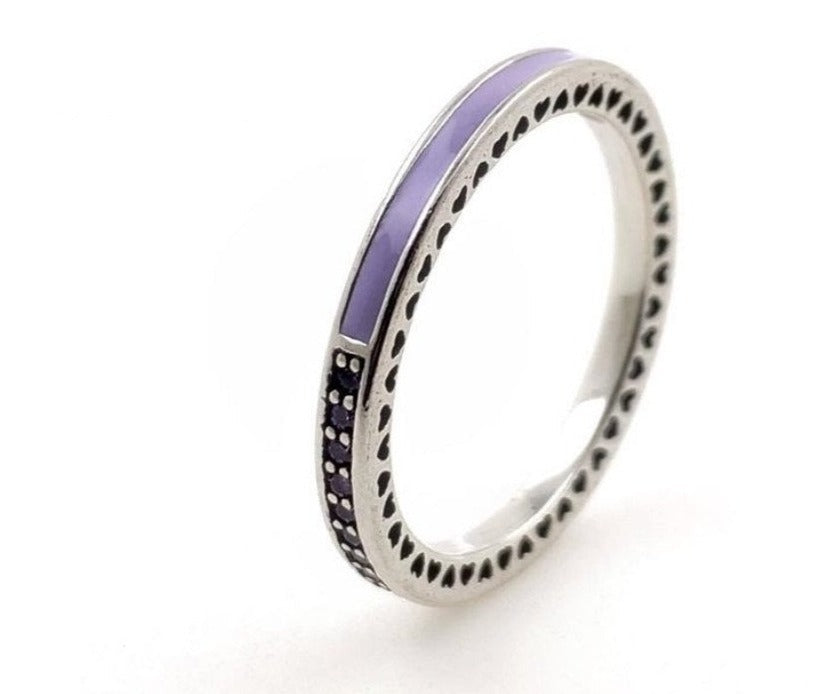 PANI935 ANILLO COLOR MORADO, PLATA 925