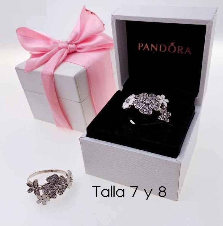 PANI988 ANILLO FORMA FLOR PLATA 925