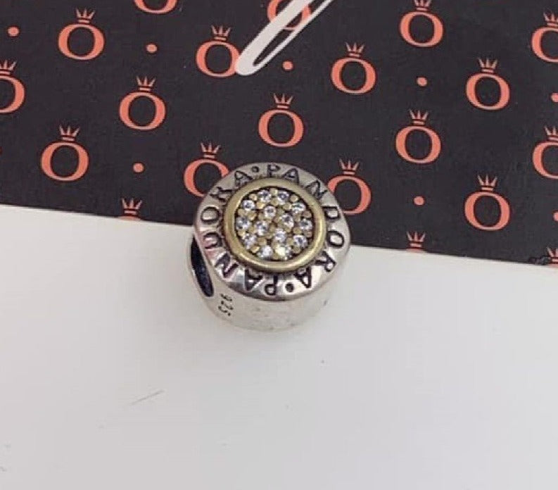 PCHARM1094 PANDORA CON CIRCONES Y ORILLA DORADA