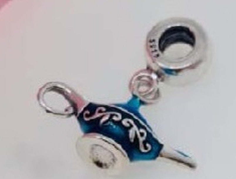 PCHARM1392 COLGANTE LAMPARA DE ALADINO COLOR AZUL