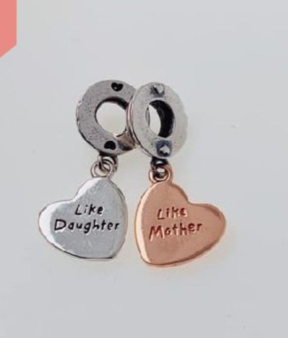 PCHARM1459 COLGANTEN FORMA DE CORAZON CON MENSAJE (COMO HIJA, COMO MADRE)