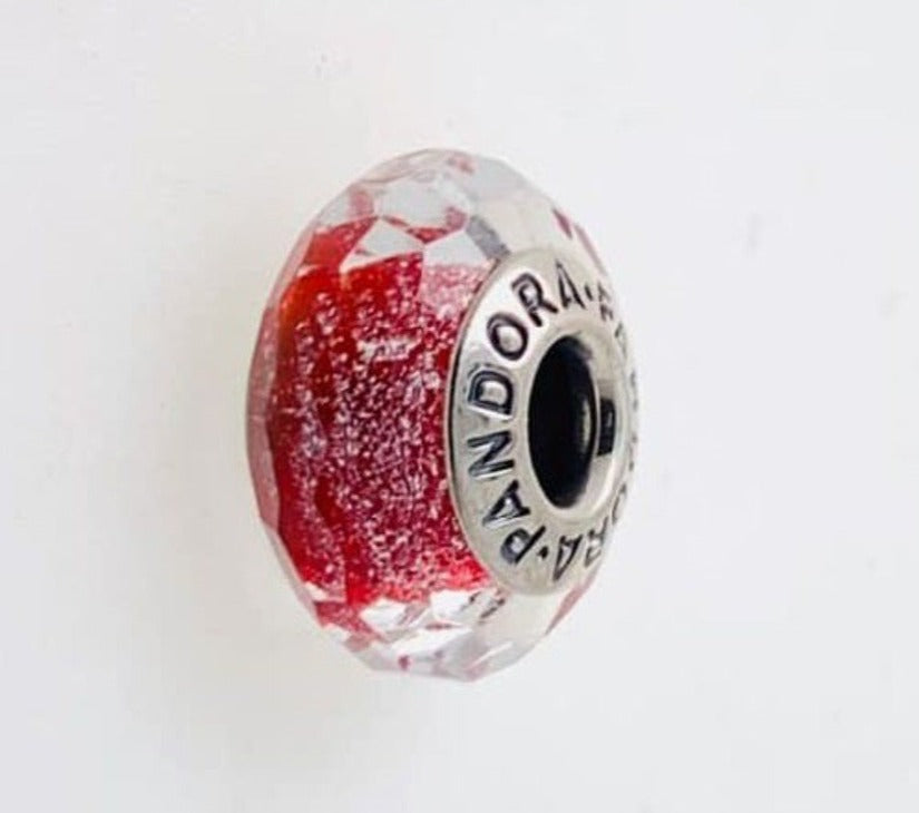 PCHARM1739 CRISTAL DE MURANO COLOR ROJO