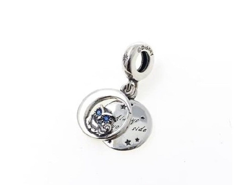PCHARM1857 COLGANTE DOBLE DE BUHO Y LUNA