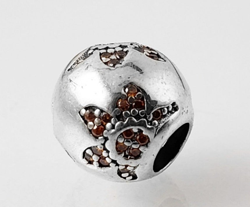 PCHARM2087 CIRCULAR CON FLORES DE CIRCONES NARANJAS