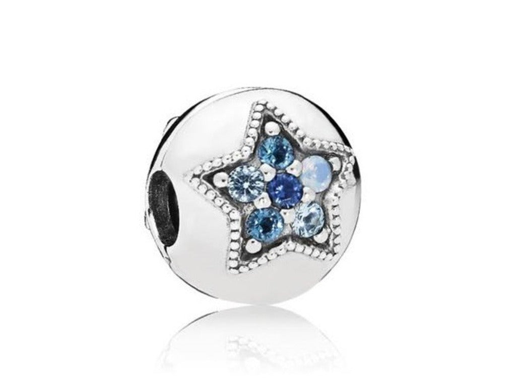 PCHARM2196 SEGURO CON ESTRELLA AZUL EN EL CENTRO