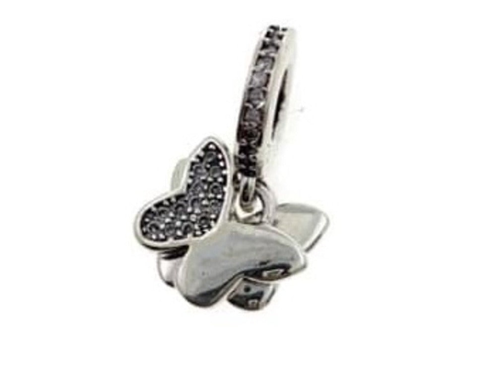 PCHARM2347 COLGANTE DOBLE DE MARIPOSA