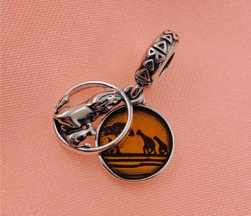 PCHARM2413 COLGANTE DOBLE DEL REY LEON DE DISNEY