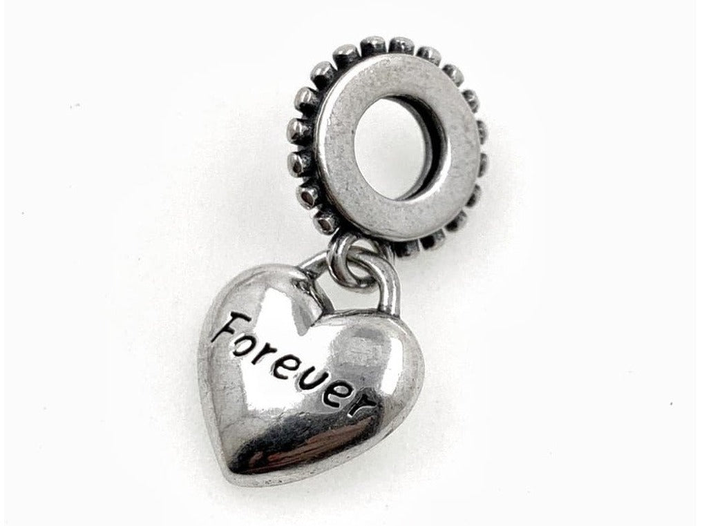 PCHARM2485 COLGANTE DE CORAZON CON MENSAJE (POR SIEMPRE)