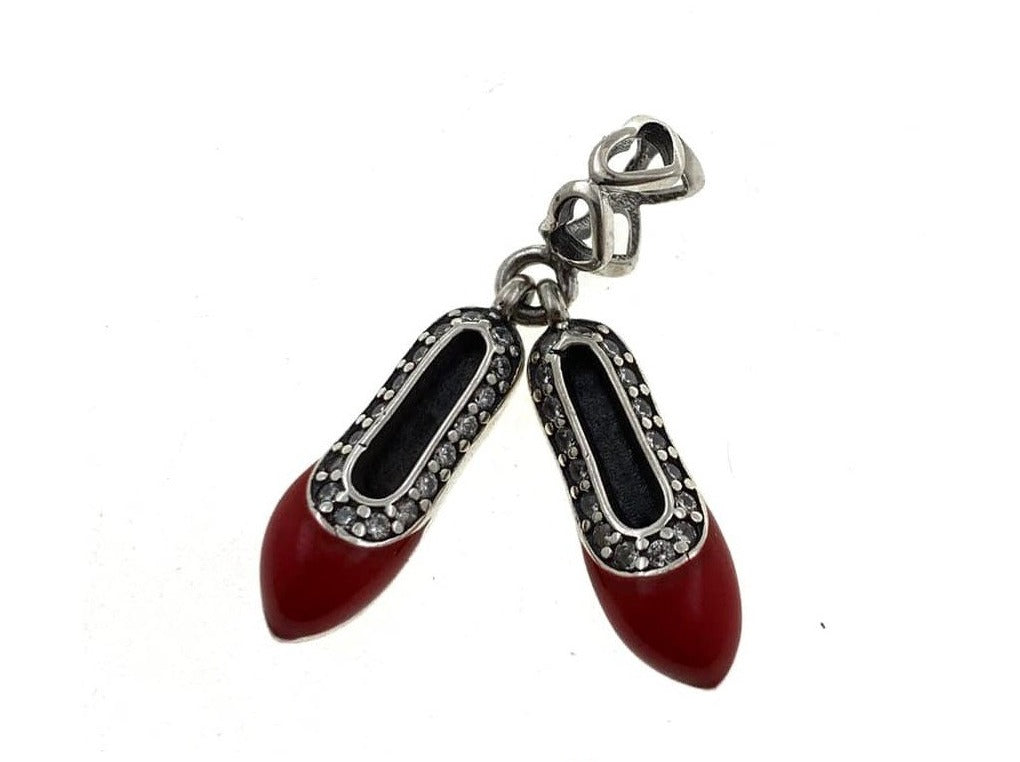 PCHARM2505 COLGANTE DE ZAPATILLA DE BALLET ROJAS