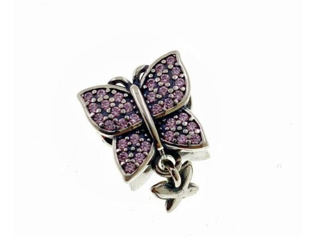 PCHARM2510 MARIPOSA CON CIRCONES ROSAS