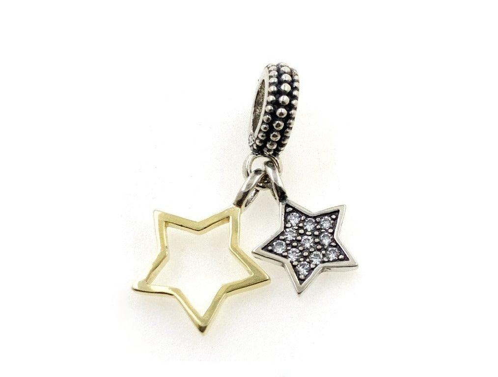 PCHARM2536 COLGANTE DOBLE DE ESTRELLAS