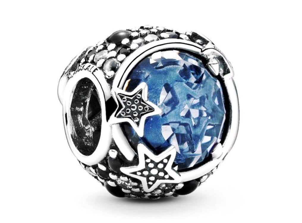 PCHARM2582 CIRCULAR CON CIRCON AZUL Y ESTRELLAS