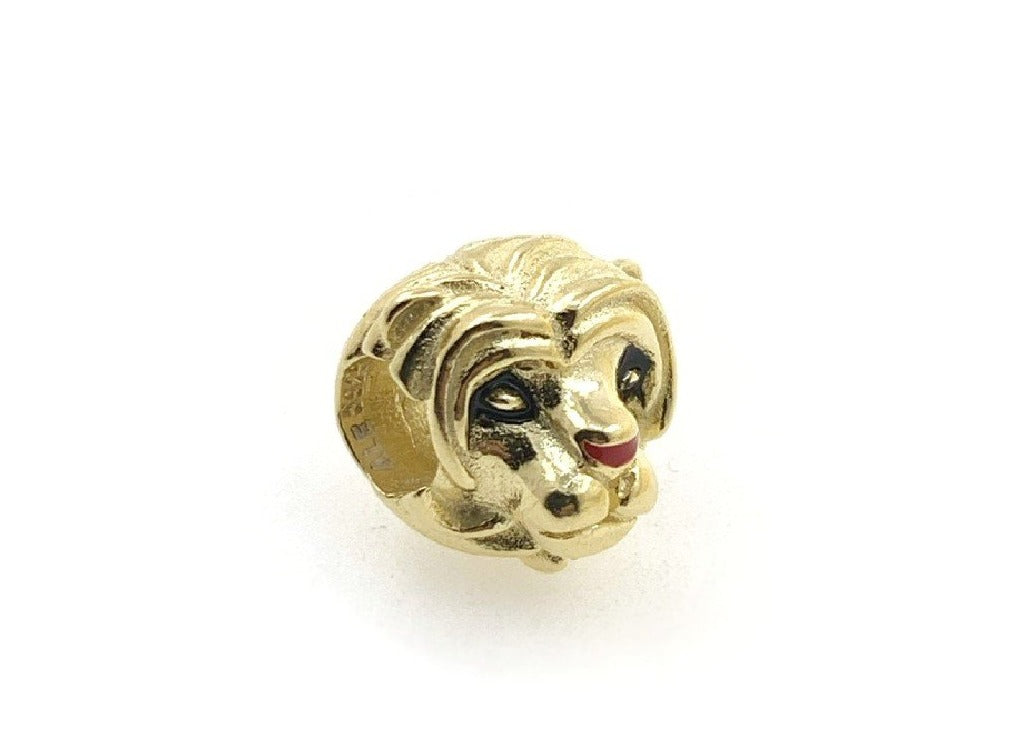PCHARM2590 CABEZA DE LEON COLOR DORADO ANIMAL