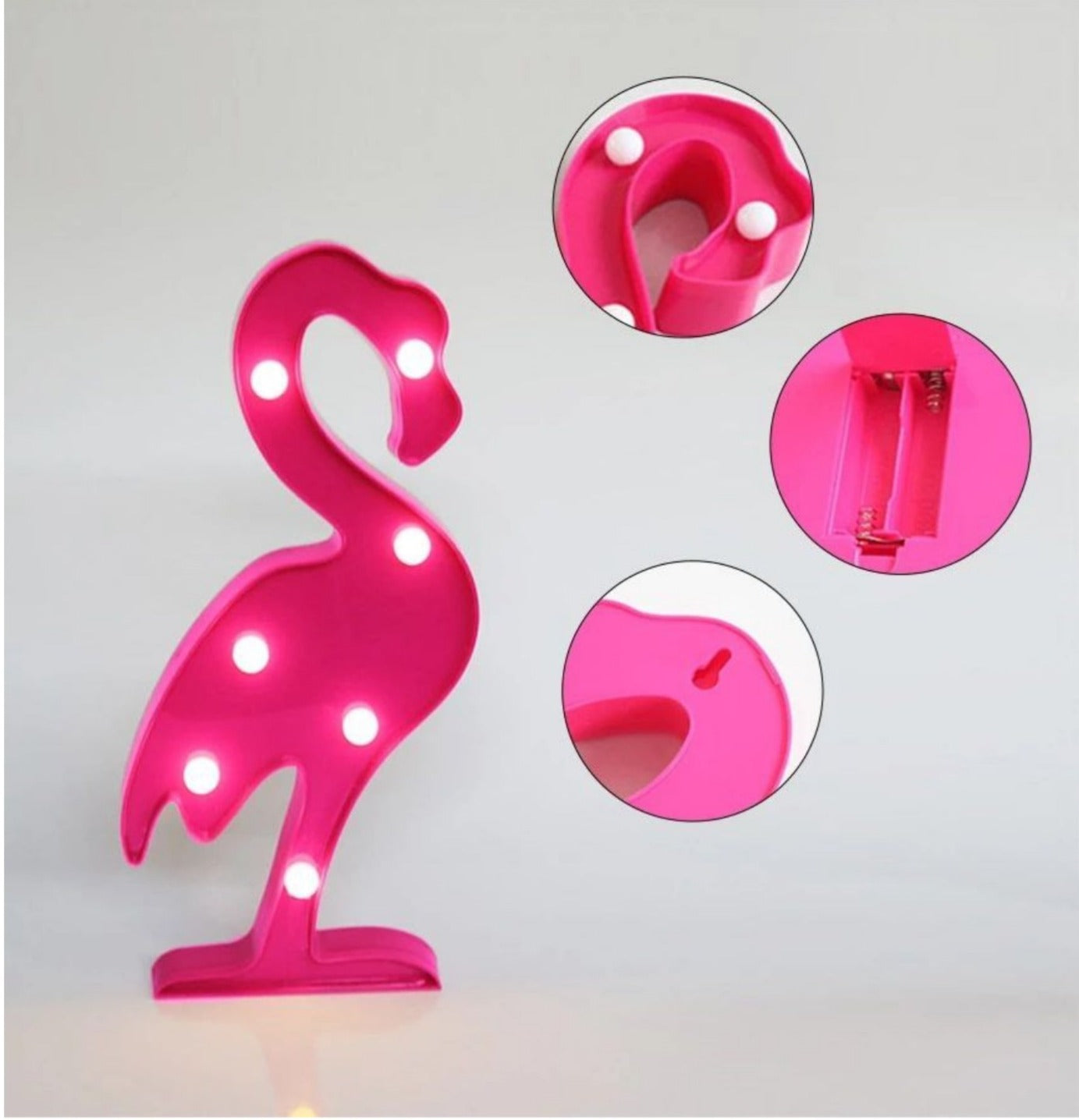 LUZ LED, LAMPARA LUZ LED FLAMENCO