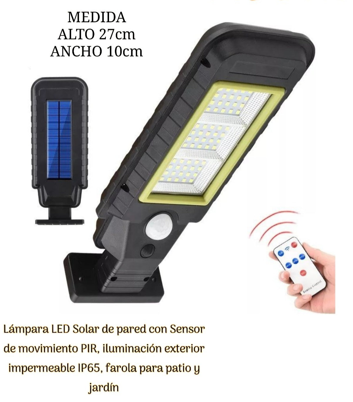 LAMPARA LED LUZ SOLAR PARA PATIO