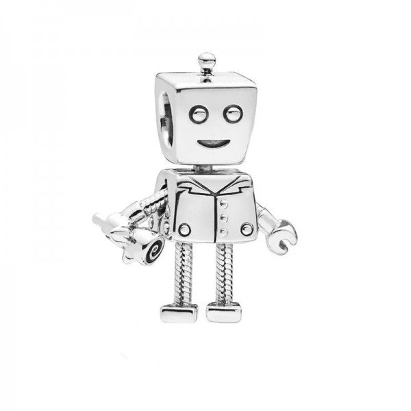 PCHARM1297 ROBOTIN CON UNA FLOR EN LA MANO