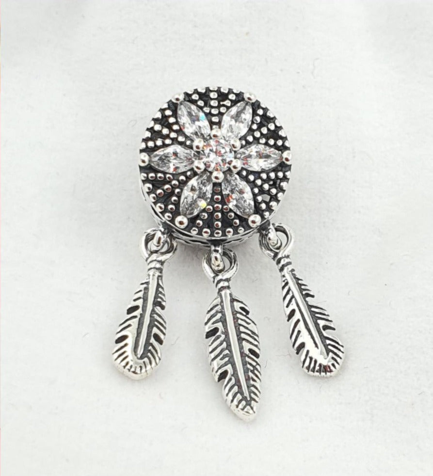 PCHARM2657#3 ATRAPA SUEÑOS CIRCONES TRANSPARENTES