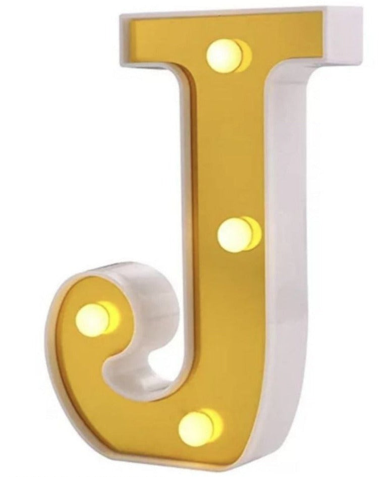 LETRAS CON LUZ LED FONDO AMARILLO ABECEDARIO A-Z