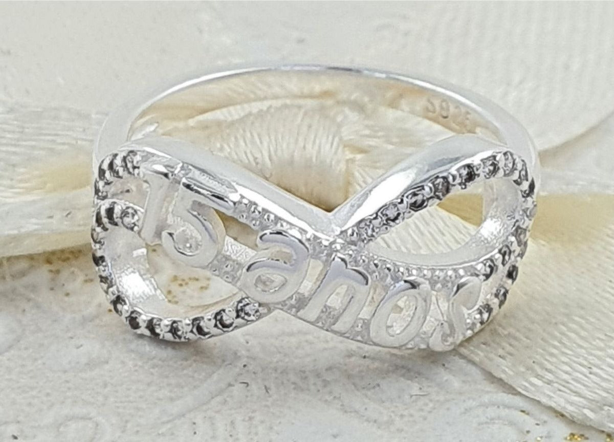 PANI1704B ANILLO 15 AÑOS INFINITO, PLATA 925