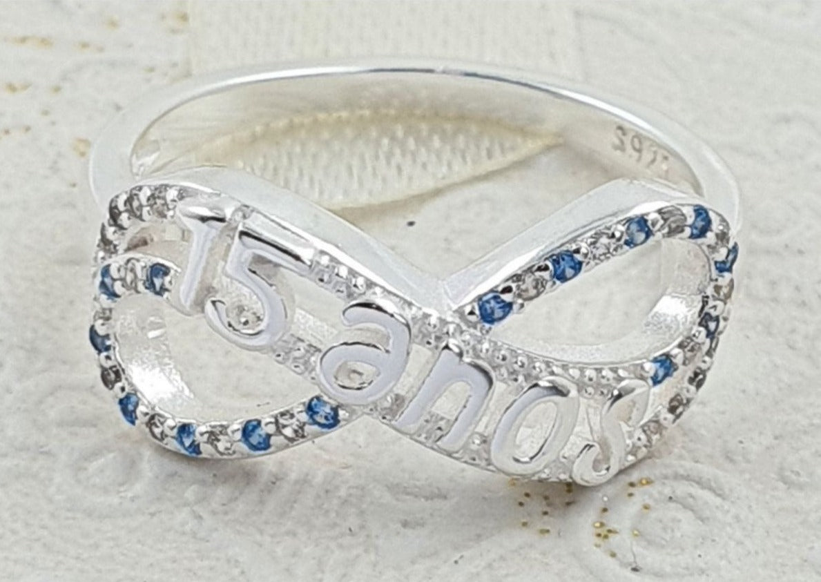 PANI1704A ANILLO 15 AÑOS INFINITO, PLATA 925