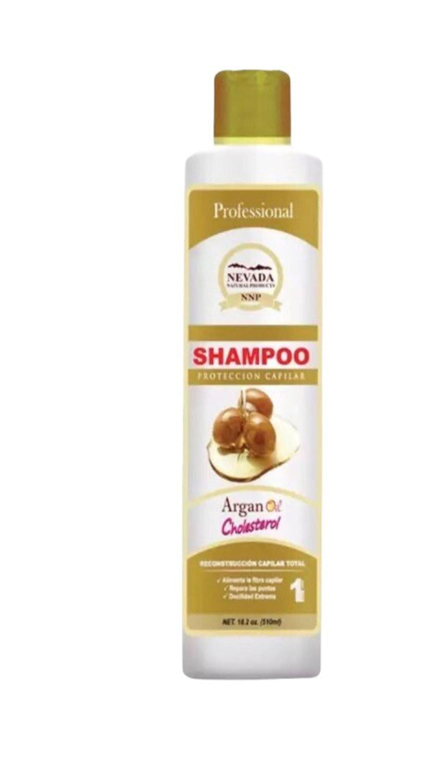 SHAMPOO DE ACEITE DE ARGAN PARA RECONSTRUCCION DEL CABELLO NEVADA 510ML