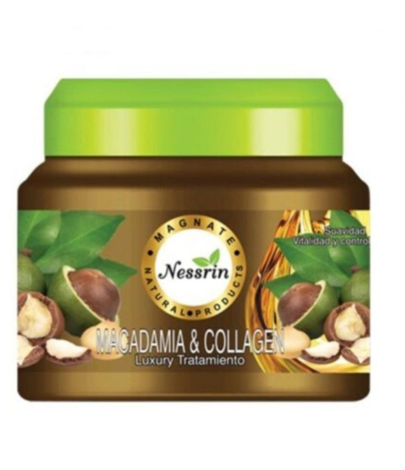 MASCARILLA PARA EL CABELLO MACADAMIA Y COLLAGENO NESSRIN 650ML