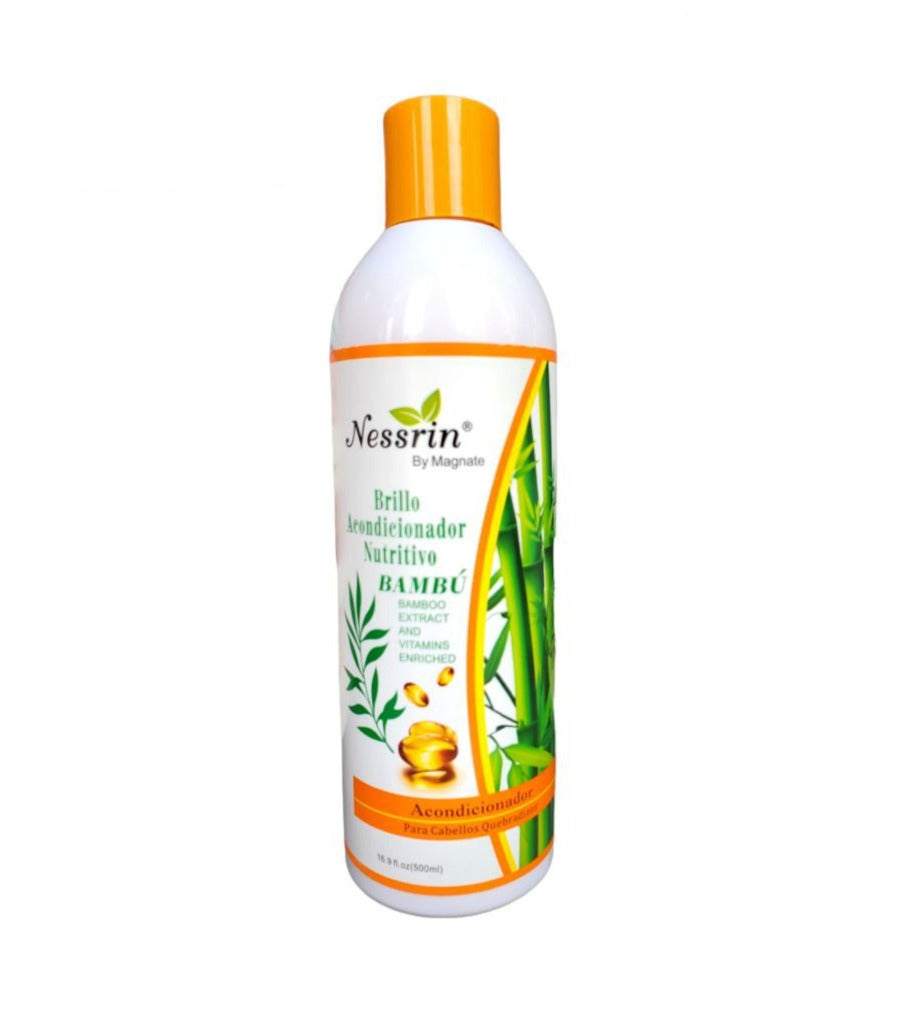ACONDICIONADOR PARA EL CABELLO DE EXTRACTO DE BAMBU PARA EL PELO QUEBRADIZO, QUE REPARA Y PROTEGE DEL CALOR CON EFECTO ANTICASPA NESSRIN 500ML