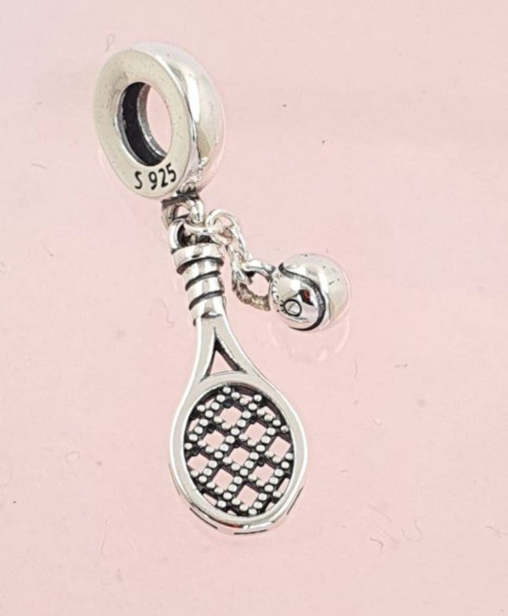 PCHARM2756 COLGANTE DOBLE DE RAQUETA Y PELOTA