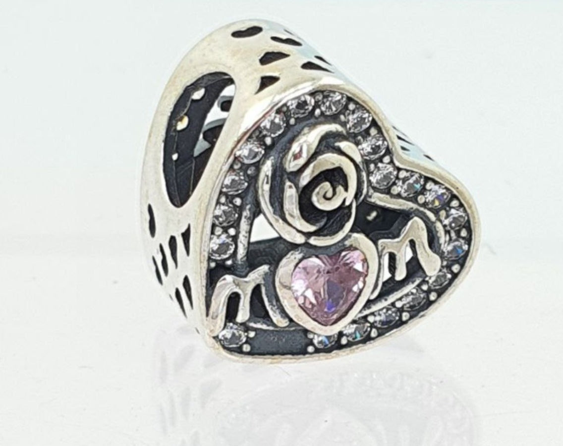 PCHARM2699#1 CORAZON CON MENSAJE (MAMA)