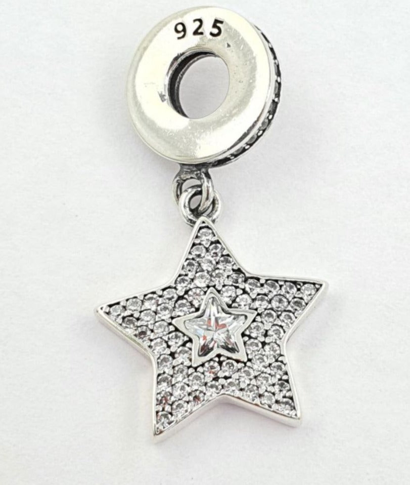 PCHARM2765 COLGANTE DE ESTRELLA CON CIRCONES TRANSPARENTES