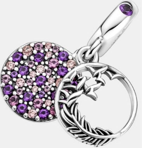 PCHARM2886 COLGANTE DOBLE CON FRASE DIFUNDE AMOR DONDE QUIERA QUE VAYAS AMOR SAN VALENTIN