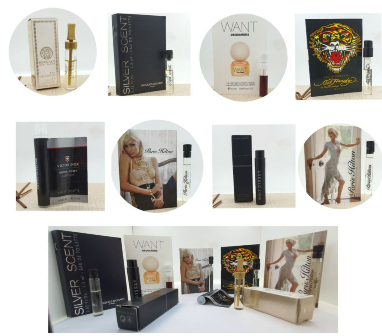 MUESTRAS SURTIDAS DE LOCIONES ORIGINALES DAMA Y CABALLERO