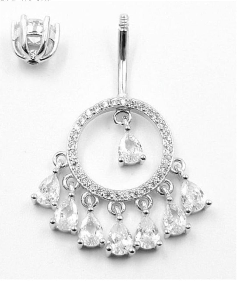 PIERCING DE PLATA 9.25 EN FORMA DE ATRAPASUEÑOS PESO 3.6