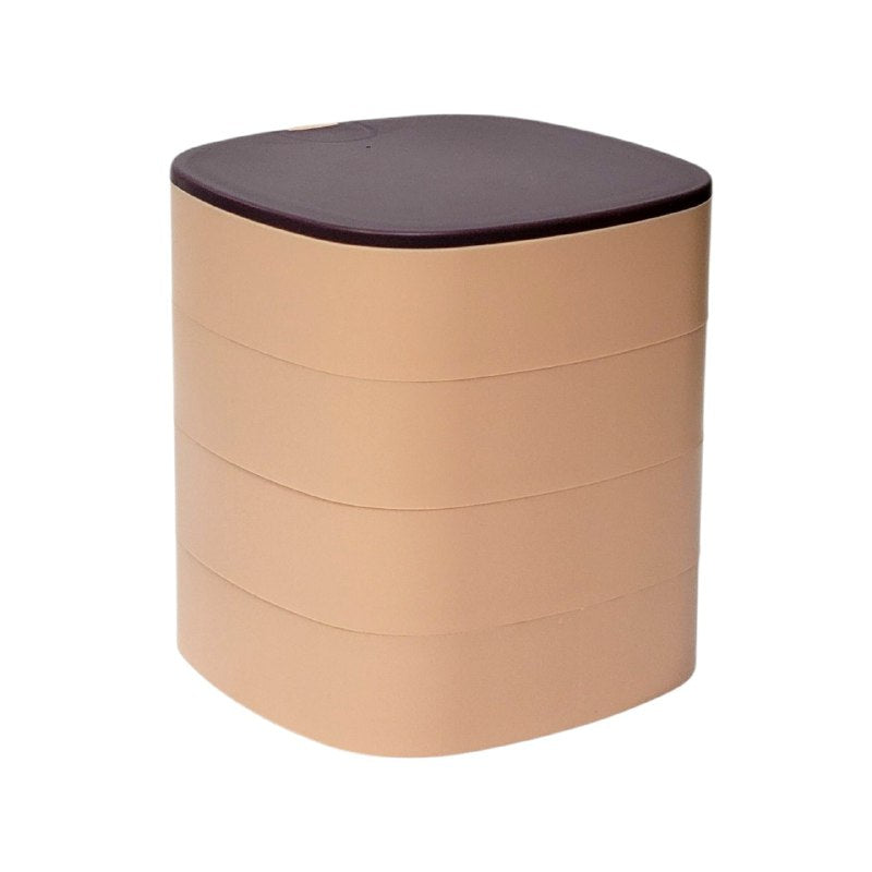 ORGANIZADOR DE JOYAS GIRATORIO COMPACTO Y ELEGANTE 11.2X12.2CM, 3 ESTILOS