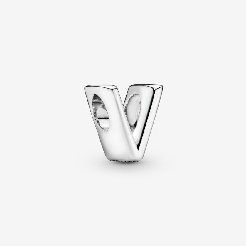 PCHARM787$V LETRA V  PANDORA PLATA 9.25