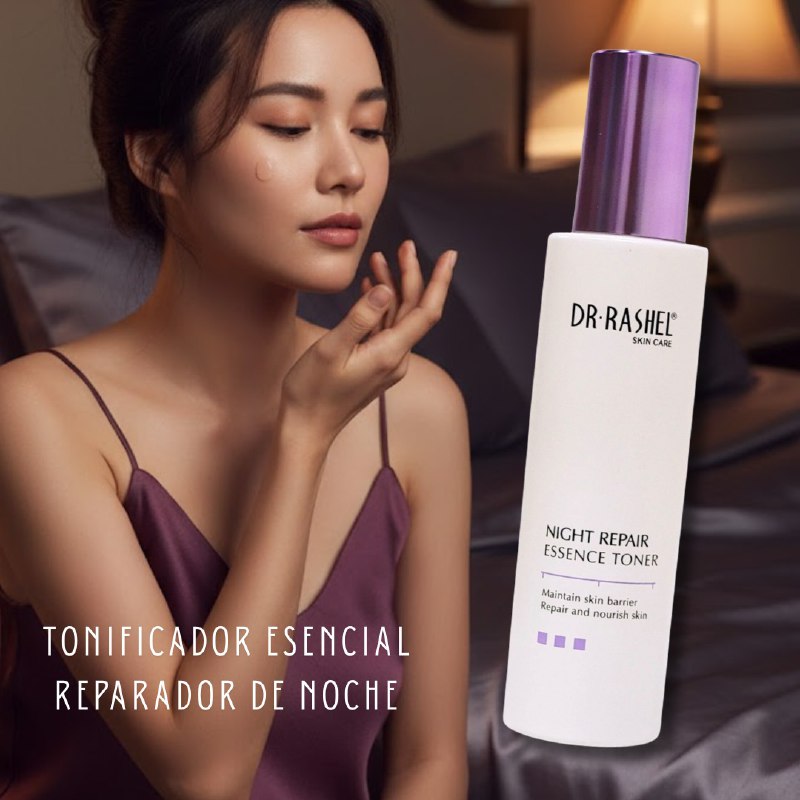 TONICO FACIAL DE NOCHE REPARADOR CON RETINOL 100ML, FORMULADO PARA ILUMINAR Y REAFIRMAR LA PIELM HIDRATA, REVITALIZA LA PIEL DR RASHEL